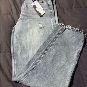 Cosmic Blue Love Studio Blue Stylish Blue Distressed Women Jeans Size 30 NEW